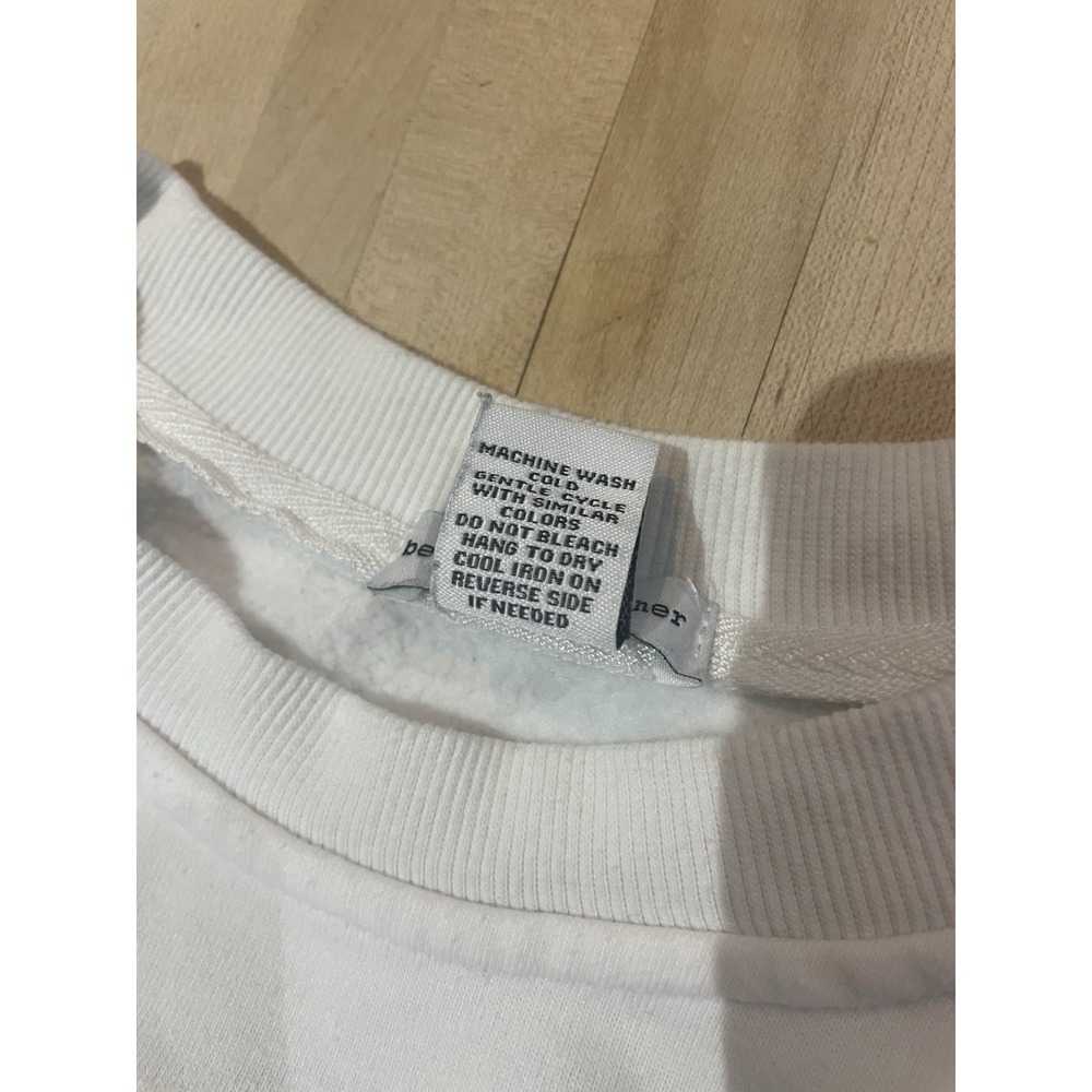 Better Together Good Energy Club White Sweatshirt Pink Lettering M - Picture 4 of 7